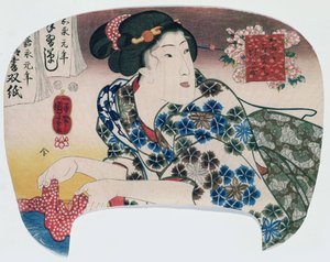 Girl Washing a Patterned Cloth